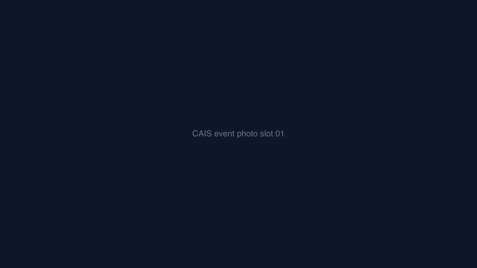 Placeholder slot for CAIS live experience photography — speaker or stage moment.