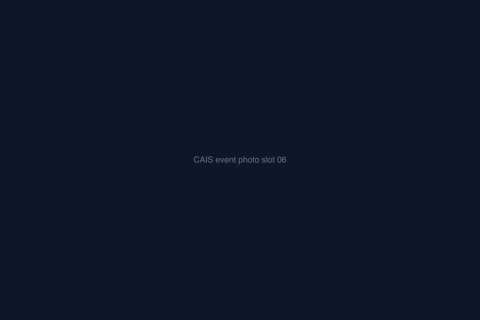 Placeholder slot for CAIS live experience photography — networking or engagement.